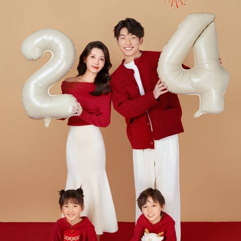 龙年大吉全家福（尺寸：6寸）样片
